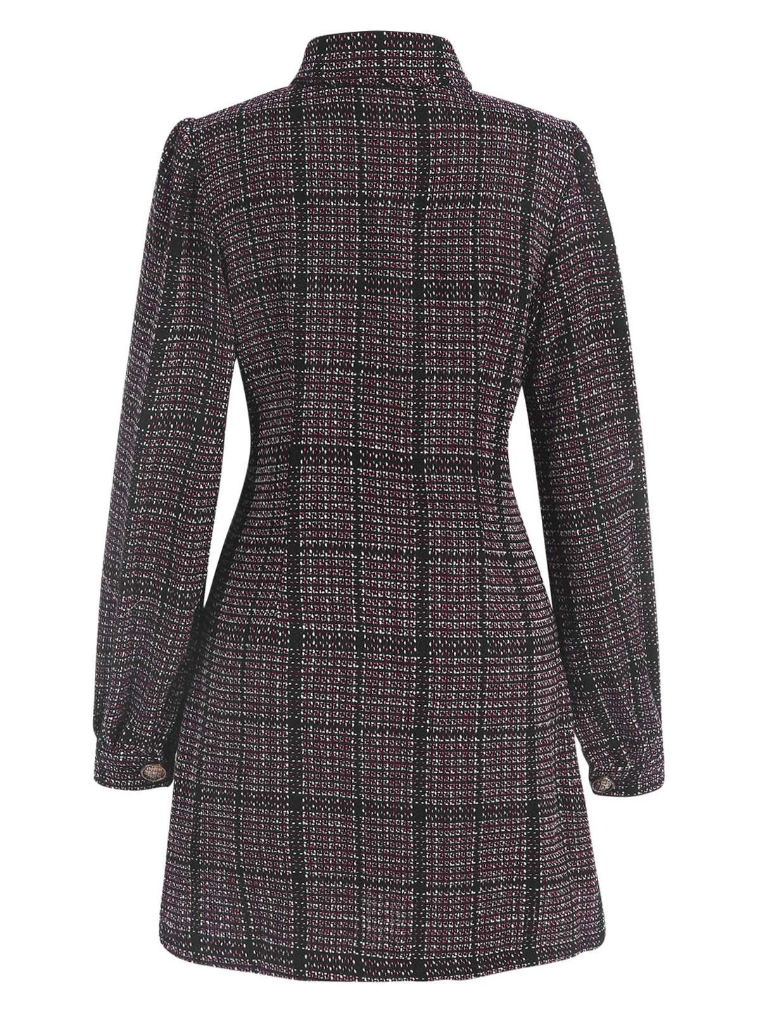 This 1960s Shirt Collar Lantern Sleeve Plaids Dress wraps her in 1960s elegance, one twirl at a time