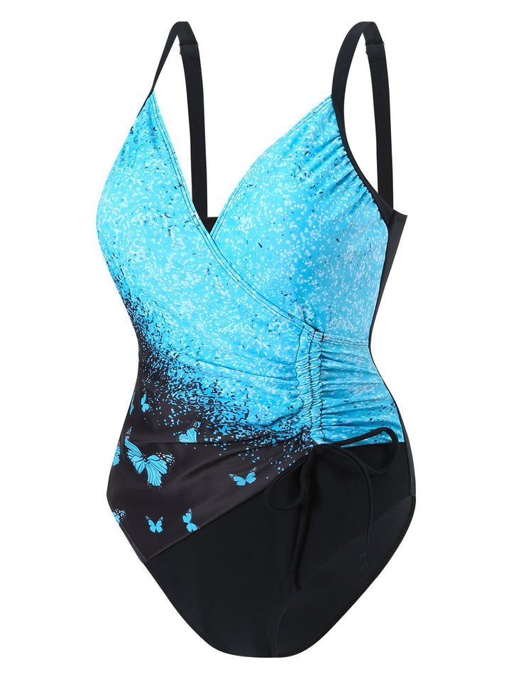 1960s Side-Laced V-Neck One-Piece Swimsuit — because 1960s glamour never goes out of style