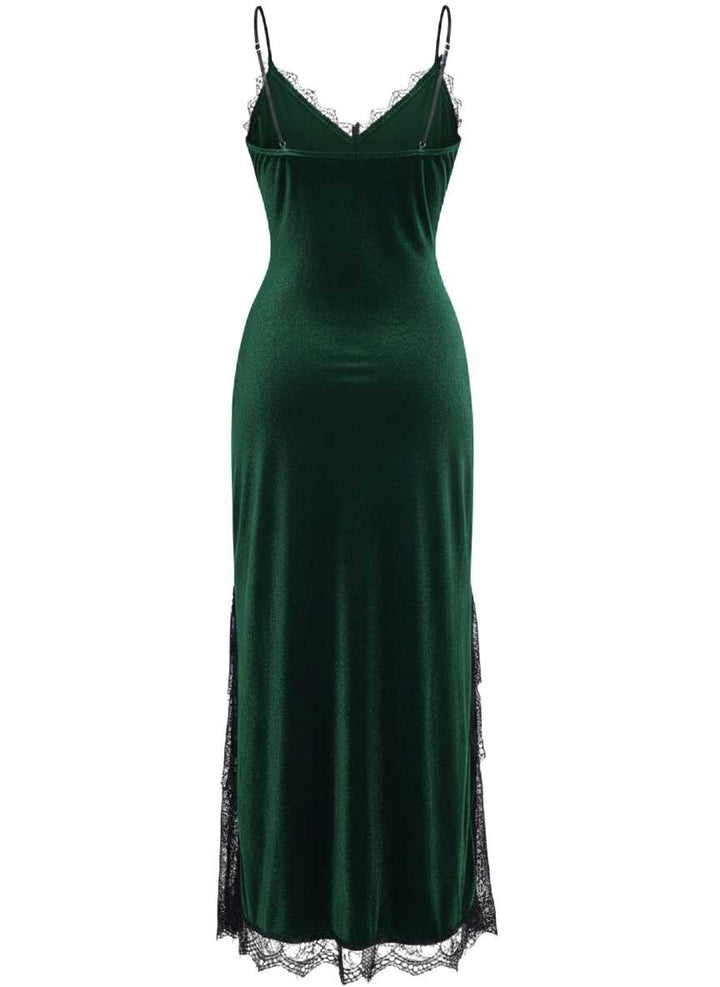 Slip Velvet Lace Nightgown - vintage nightgown, retro sleepwear
