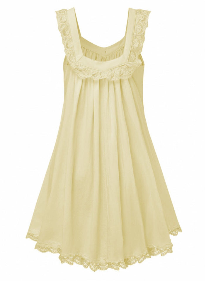 Solid Bow Backless Lace Babydoll Dress - vintage dress, retro fashion