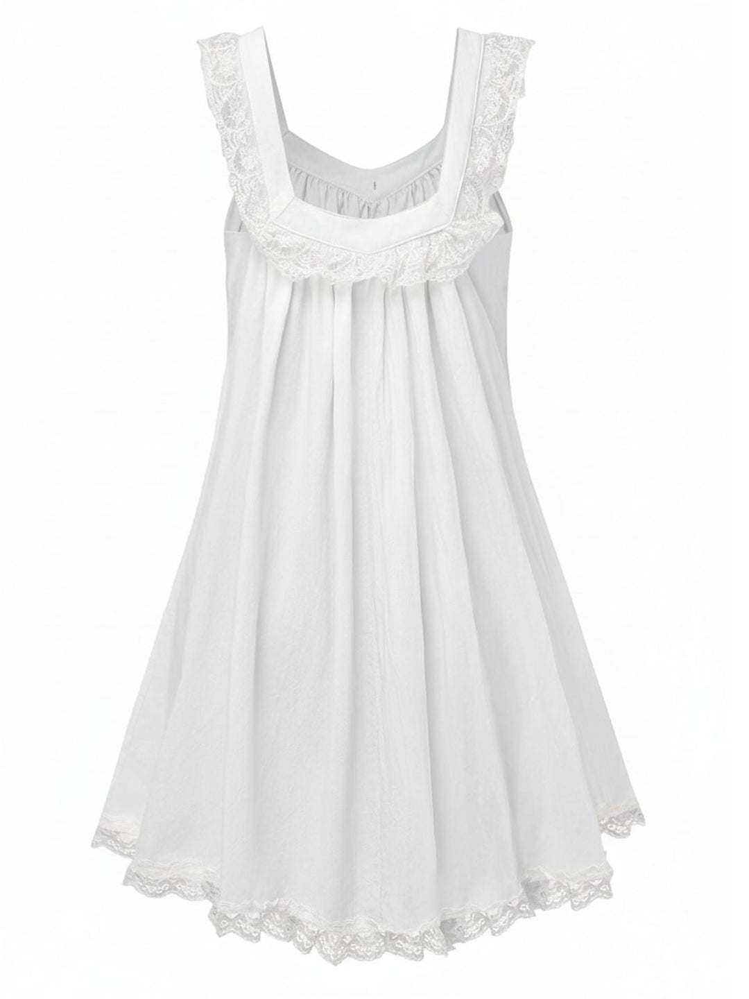 1960s Solid Bow Backless Lace Babydoll Dress - vintage dress, retro fashion