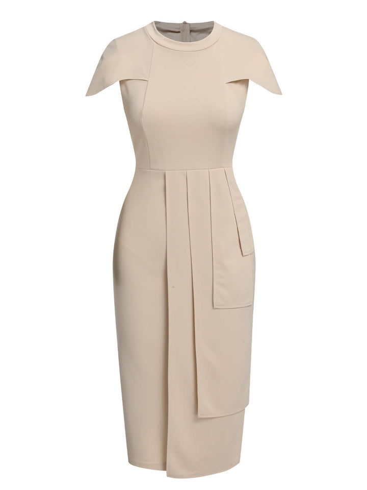 1960s Solid Cap Sleeved Pencil Dress, vintage dress, retro fashion - perfect for women who love vintage and retro fashion