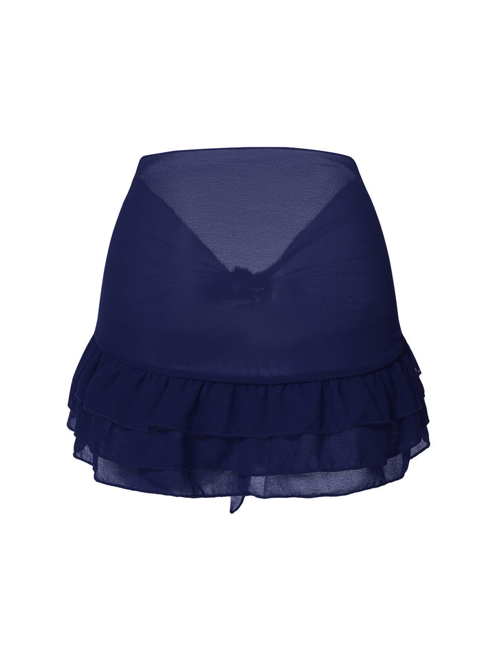 1960s Solid Chiffon Skirt Cover-Up — 1960s femininity that moves with her mood
