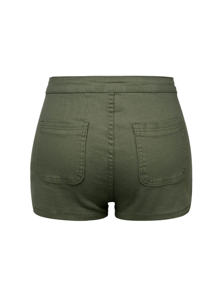 1960s Solid Colored Denim Shorts, vintage fashion, retro style - perfect for women who love vintage and retro fashion