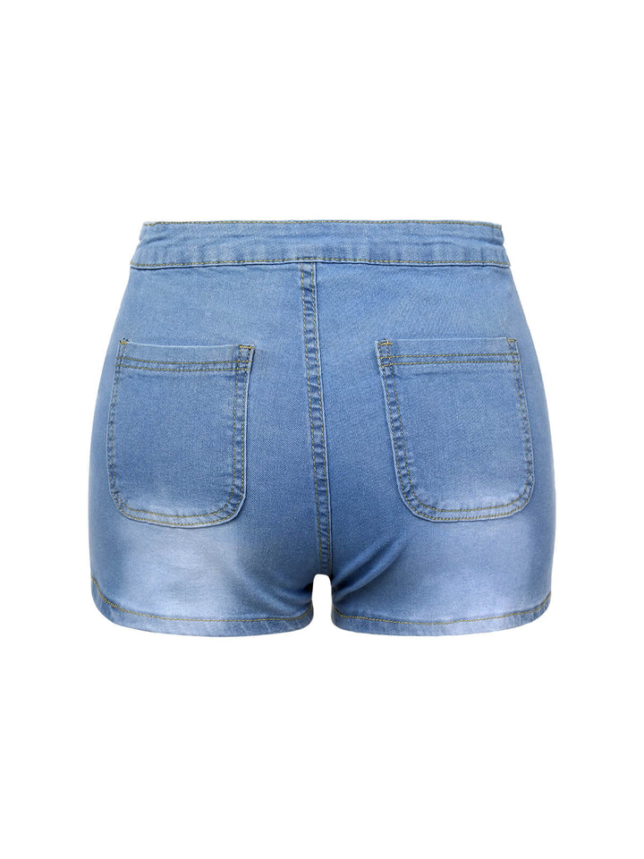 1960s Solid Colored Denim Shorts, vintage fashion, retro style - perfect for women who love vintage and retro fashion