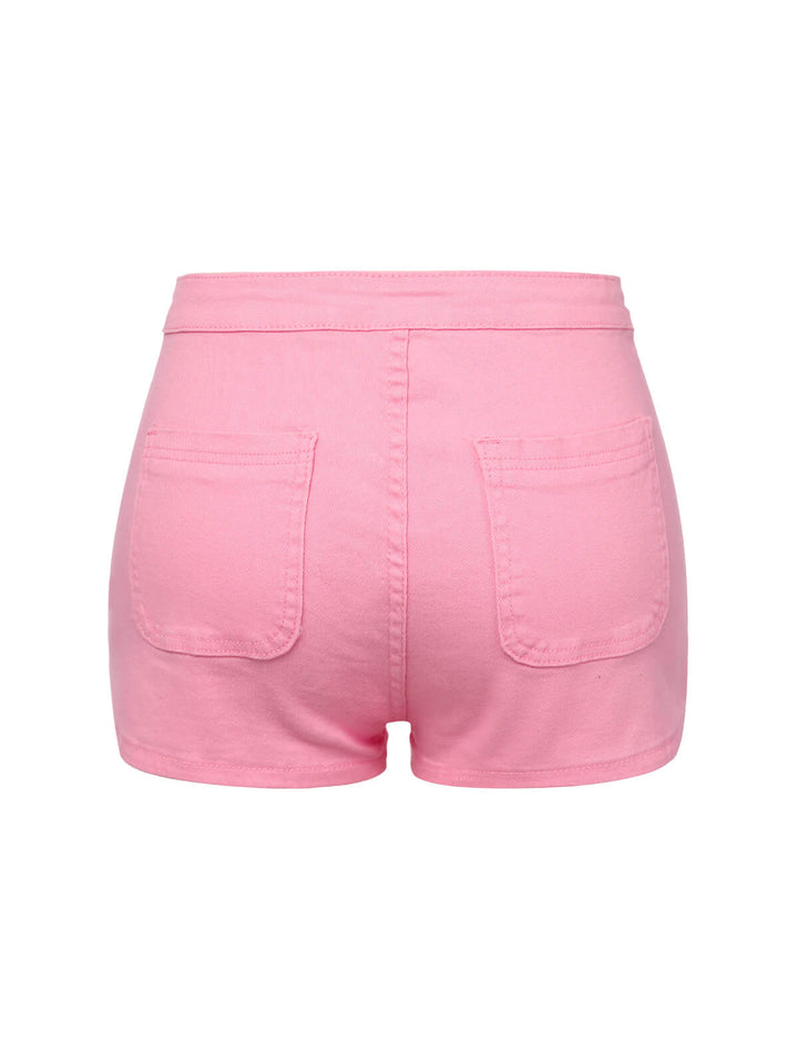 1960s Solid Colored Denim Shorts, vintage fashion, retro style - perfect for women who love vintage and retro fashion