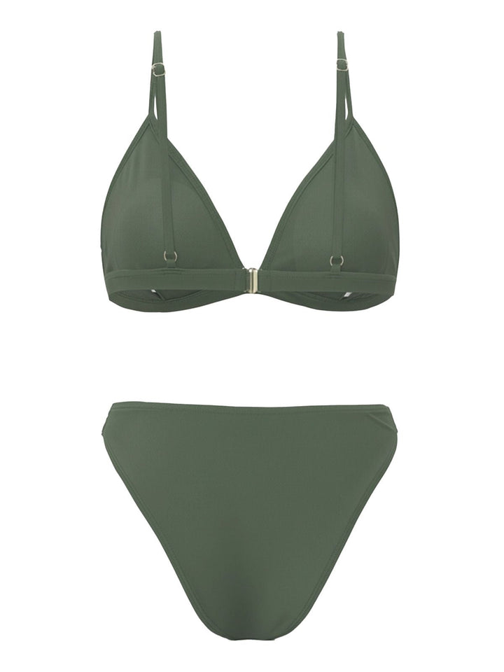1960s Solid Mesh Plunge Bikini Set &amp; Cover-Up - vintage fashion, retro style