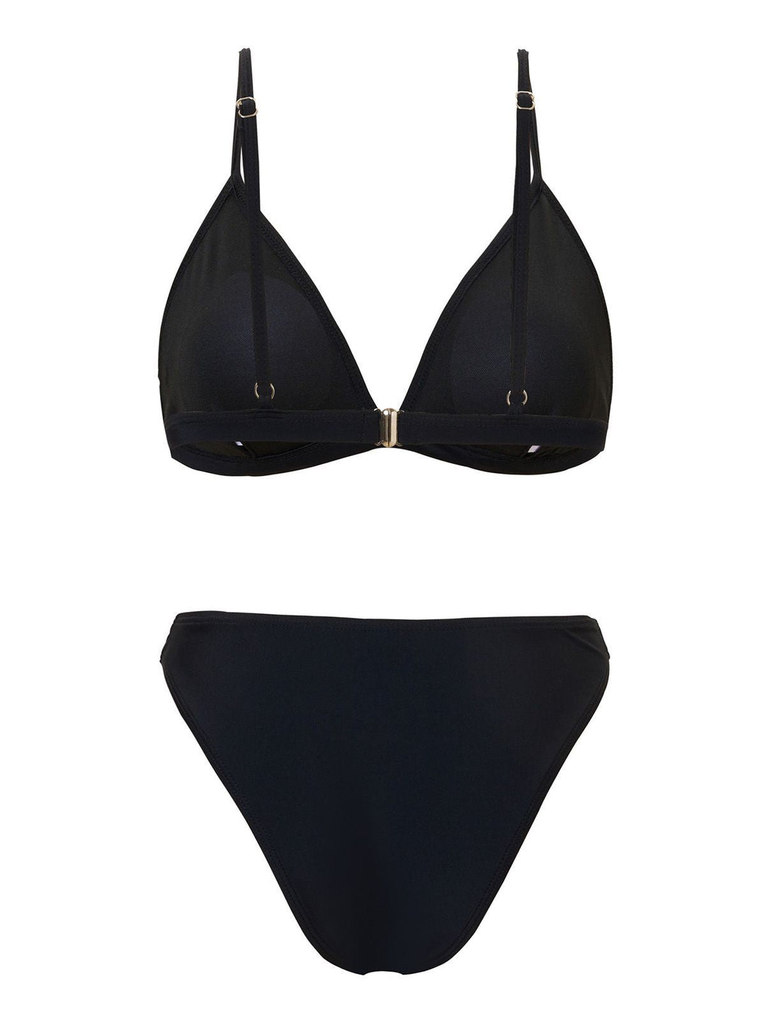 1960s Solid Mesh Plunge Bikini Set &amp; Cover-Up - vintage fashion, retro style