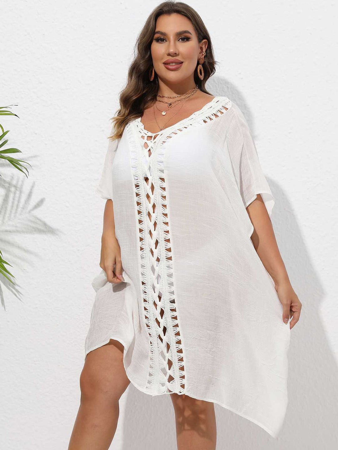 Solid Patchwork Loose Cover-Up — vintage charm for her modern wardrobe