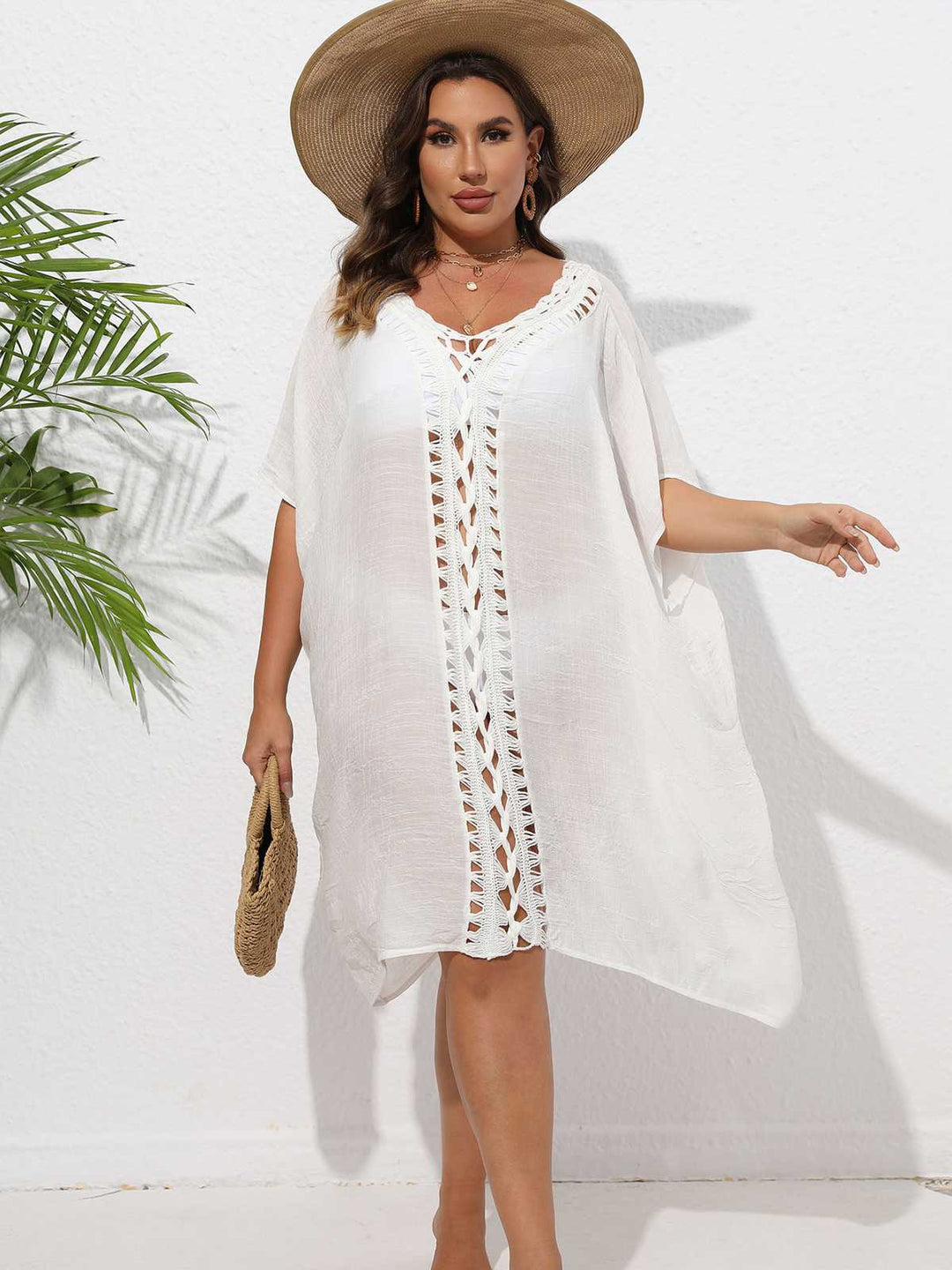 Solid Patchwork Loose Cover-Up: timeless elegance she makes her own