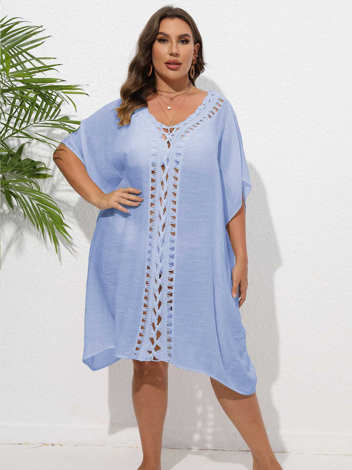Solid Patchwork Loose Cover-Up: timeless elegance she makes her own
