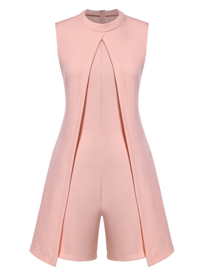 1960s Solid Collar Sleeveless Romper | 1960s | vintage romper, retro jumpsuit