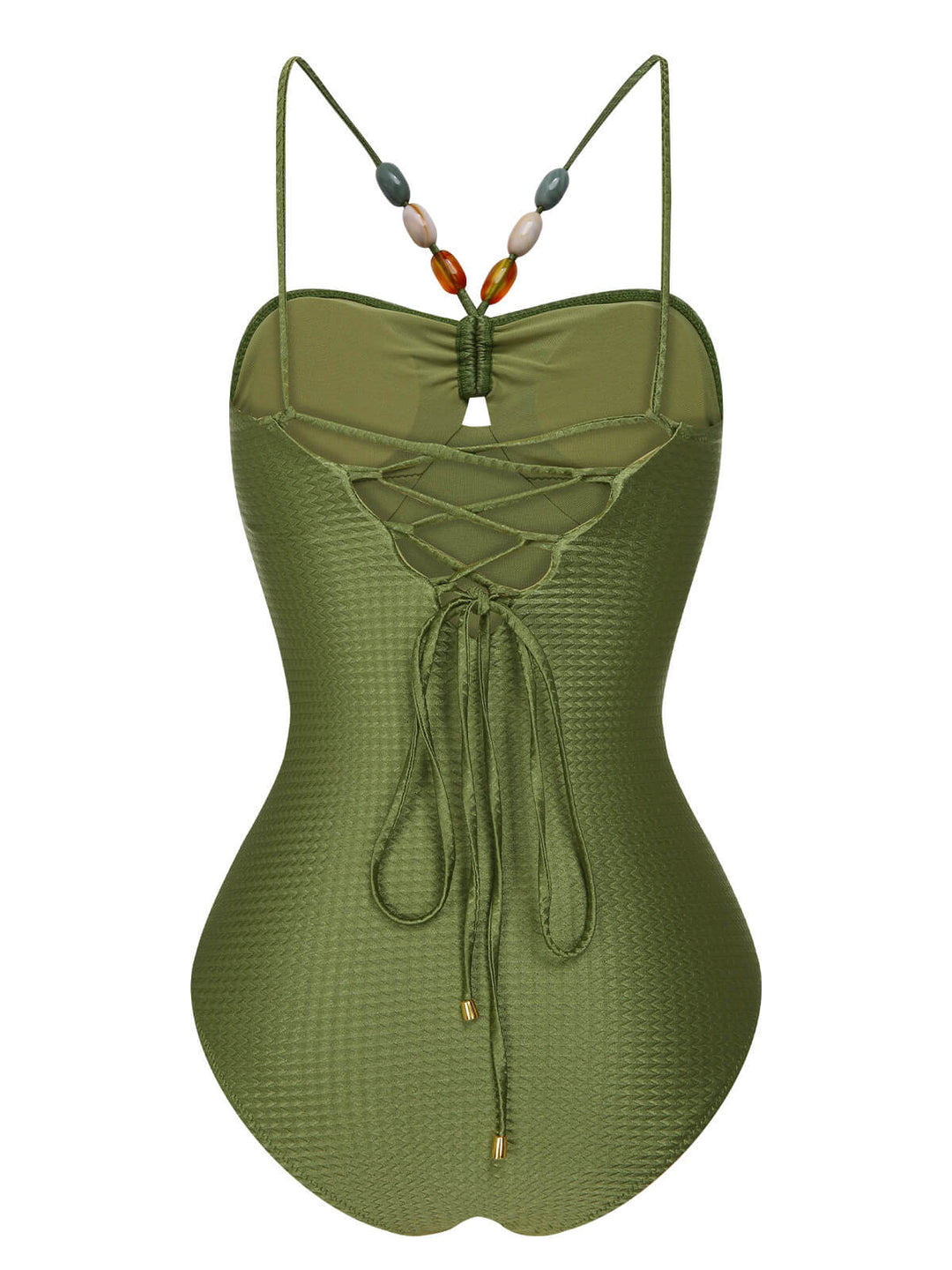 1960s Solid Textured Bandeau Halter Swimsuit, vintage swimsuit, pin-up swimwear - perfect for women who love vintage and retro fashion