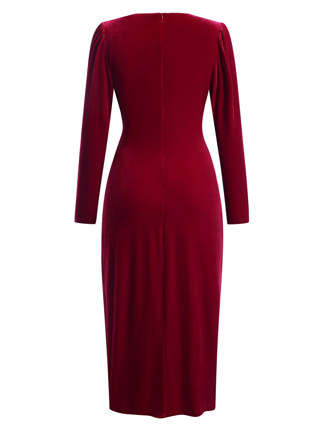 1960s Solid Twist V-Neck Velvet Dress, vintage dress, retro fashion - perfect for women who love vintage and retro fashion