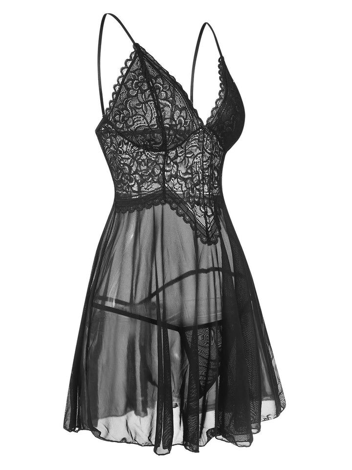 Spaghetti Straps Lace Sheer | | vintage dress, retro fashion