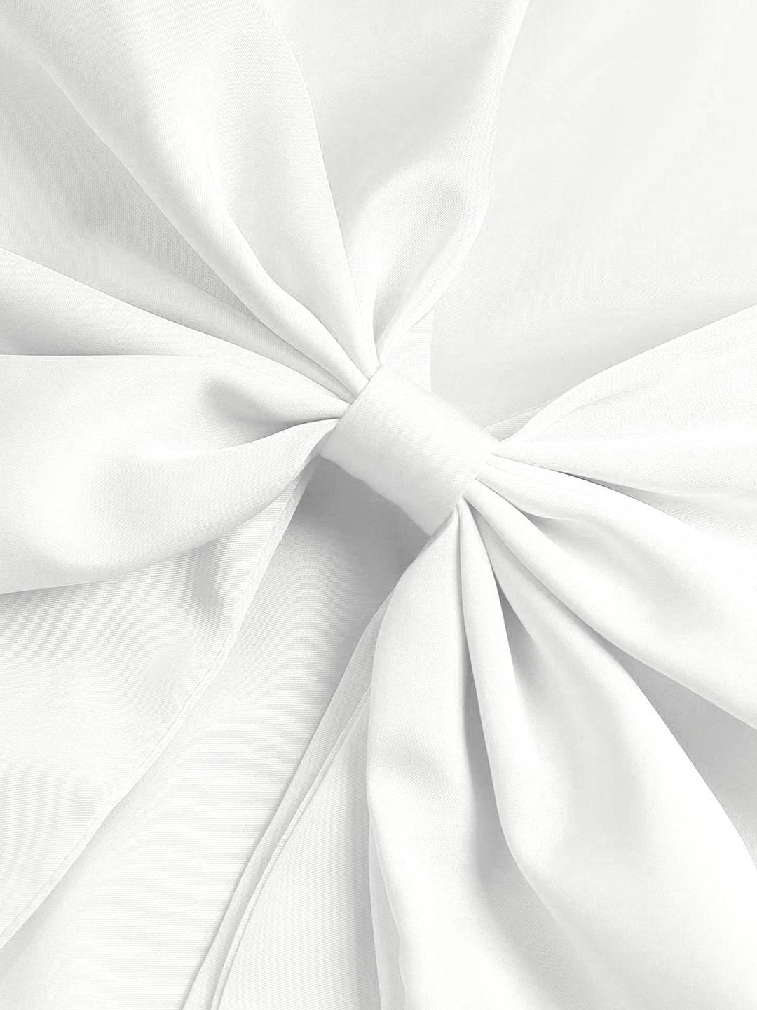 She slips into this 1960s Square Neck Back Bow Satin Dress and suddenly it&