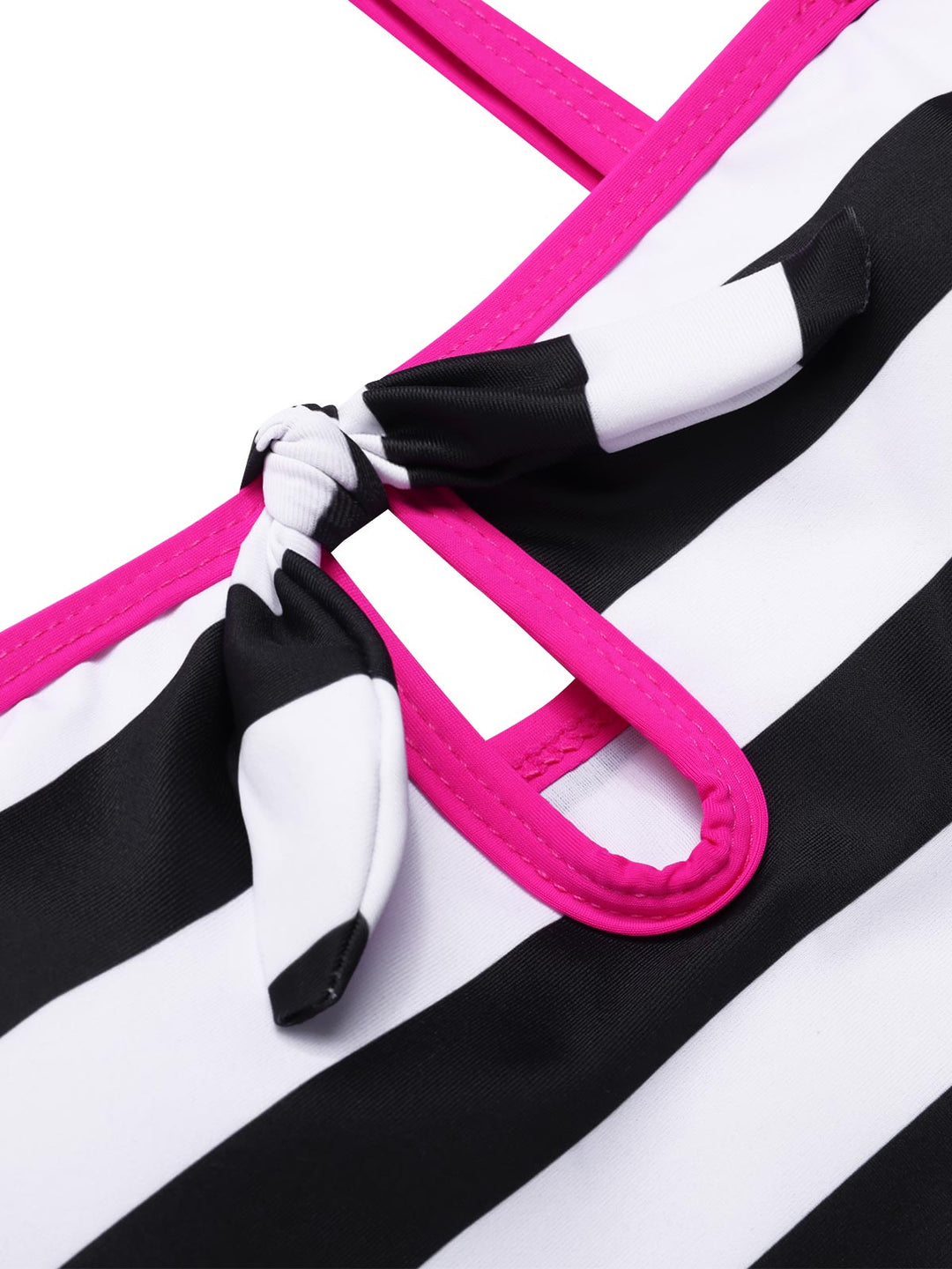 Striped Hollow Bow Swimsuit | vintage swimsuit, retro beachwear