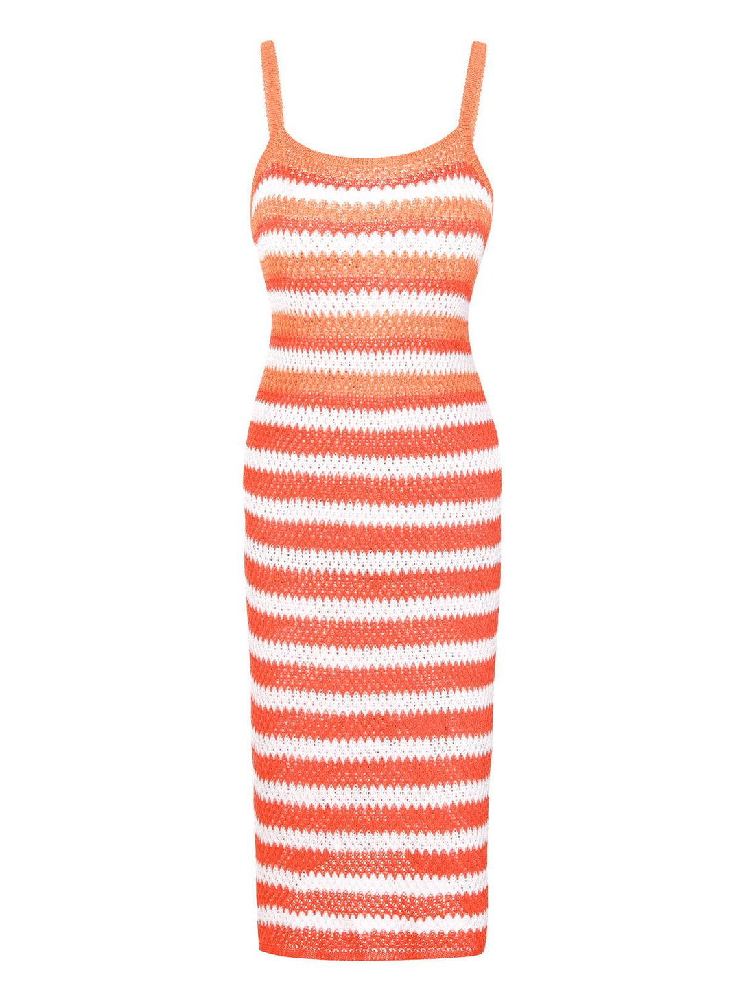 1960s Striped Knitted Spaghetti Straps Dress, vintage dress, retro fashion - perfect for women who love vintage and retro fashion