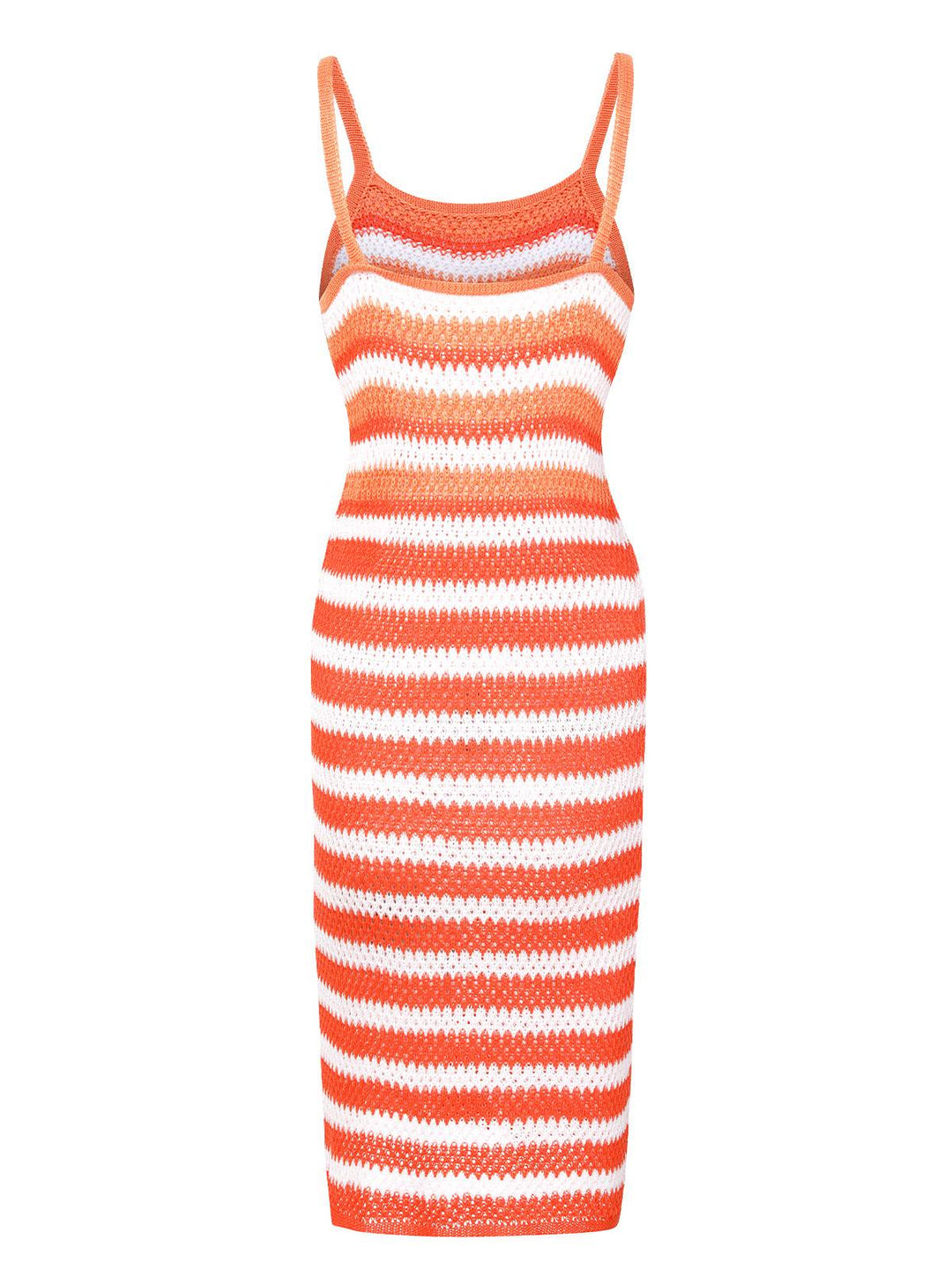 1960s Striped Knitted Spaghetti Straps Dress, vintage dress, retro fashion - perfect for women who love vintage and retro fashion