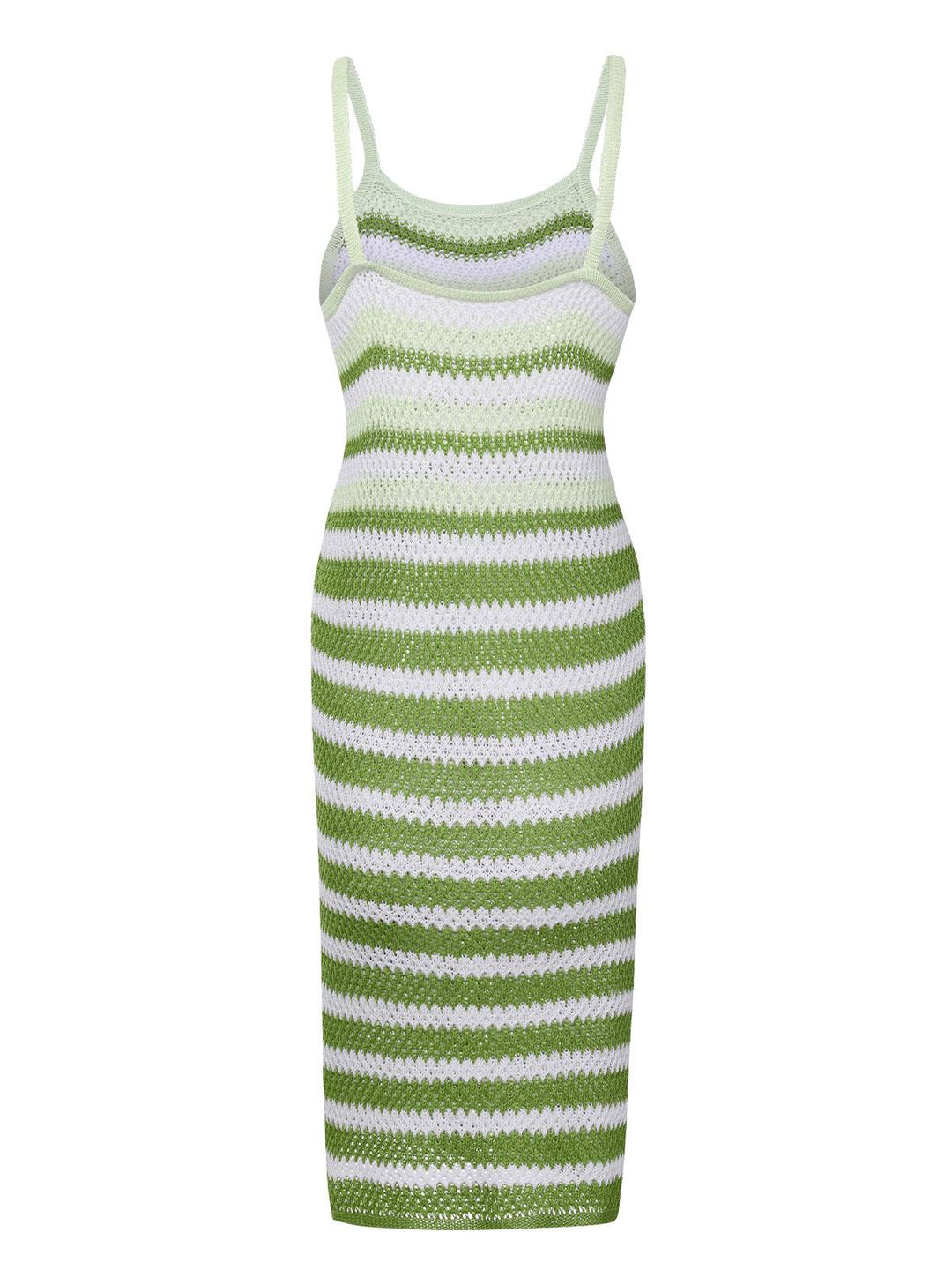1960s Striped Knitted Spaghetti Straps Dress, vintage dress, retro fashion - perfect for women who love vintage and retro fashion