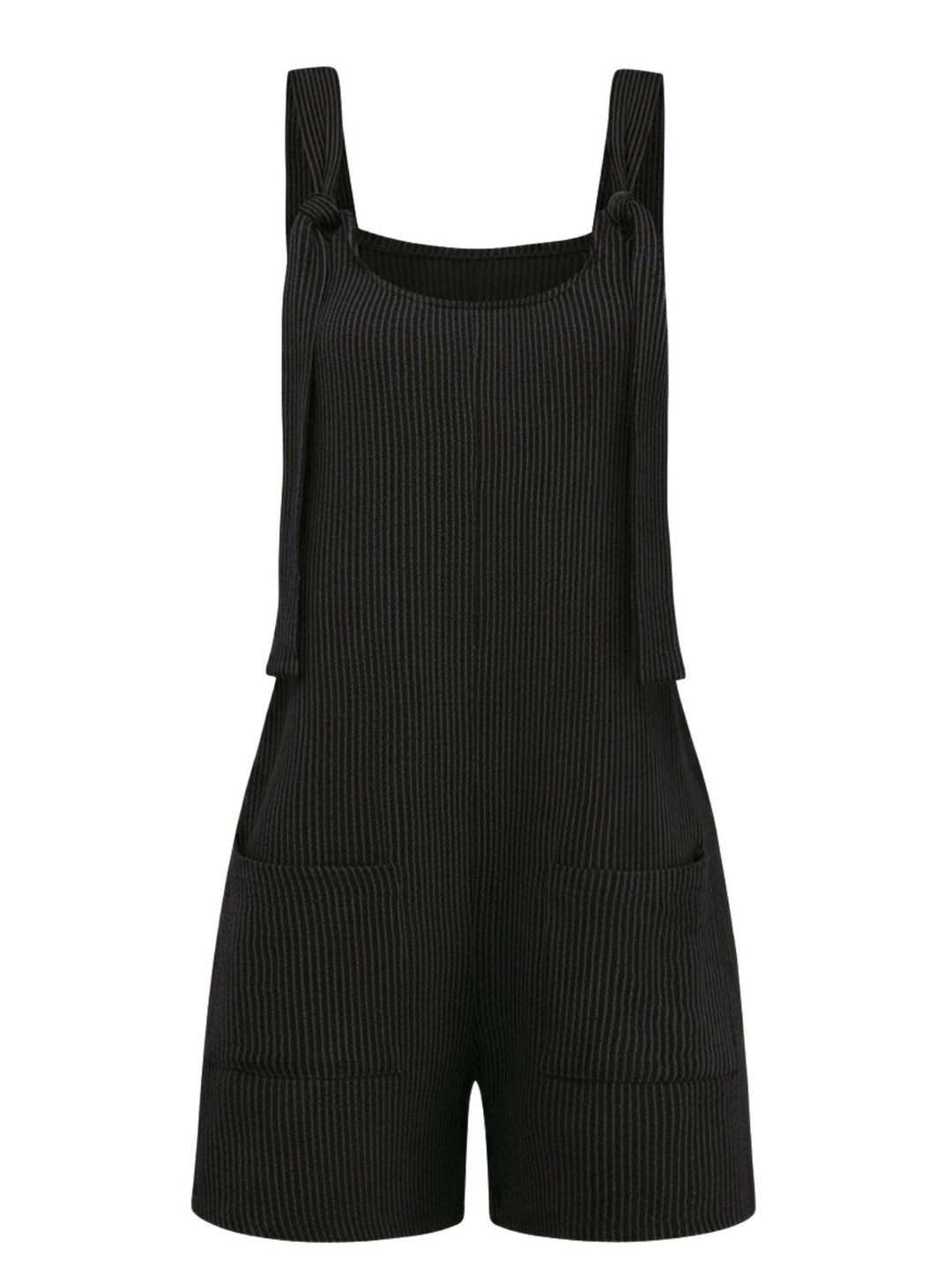 1960s Striped Pocketed Tie-Strap Romper - vintage romper, retro jumpsuit for vintage lovers