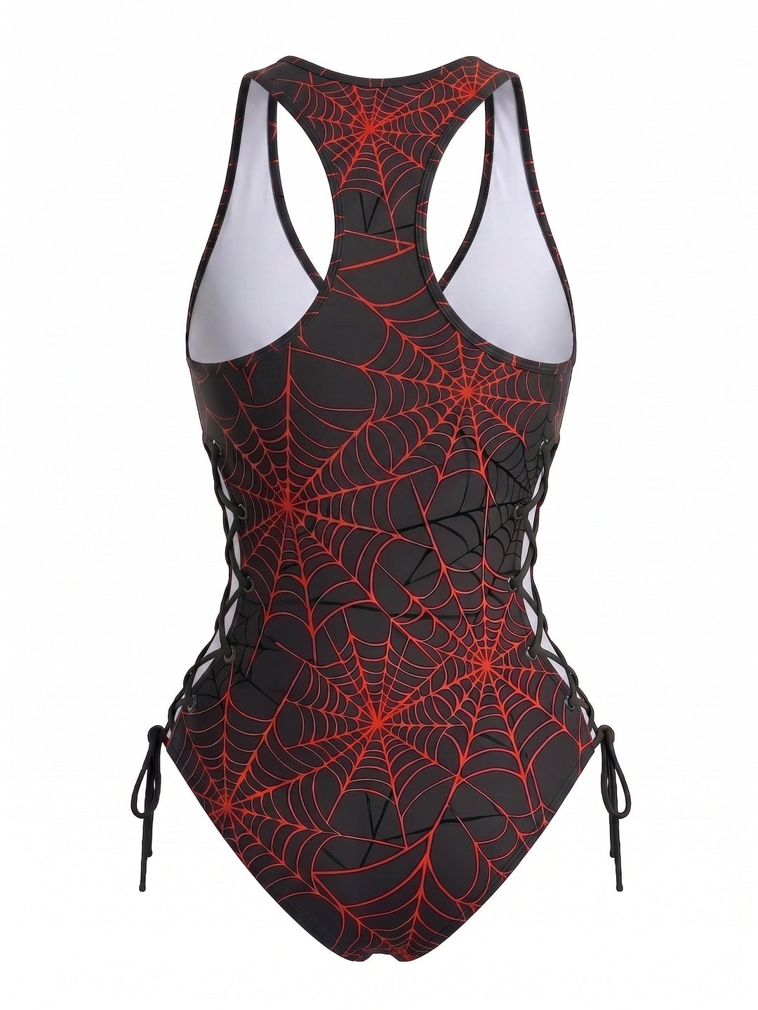 Multicolor Rainbow Cutout Strappy Faux Crochet Swimsuit - vintage swimsuit, style