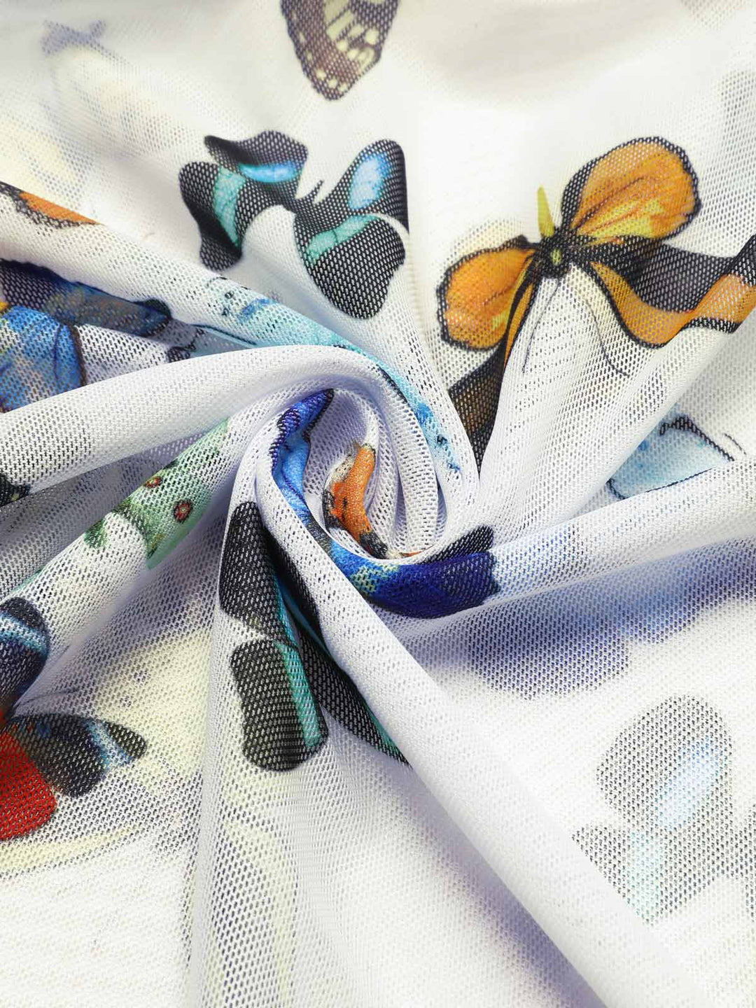 1960s Butterflies Strap One-piece Swimsuit &amp; Cover-up Skirt - vintage skirt, retro style