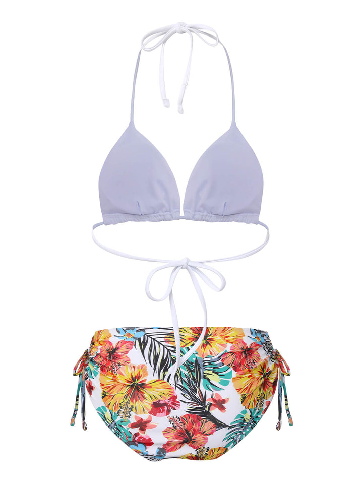 1960s Tropical Halter Bikini Set &amp; Cover-Up, vintage swimsuit, pin-up swimwear - perfect for women who love vintage and retro fashion