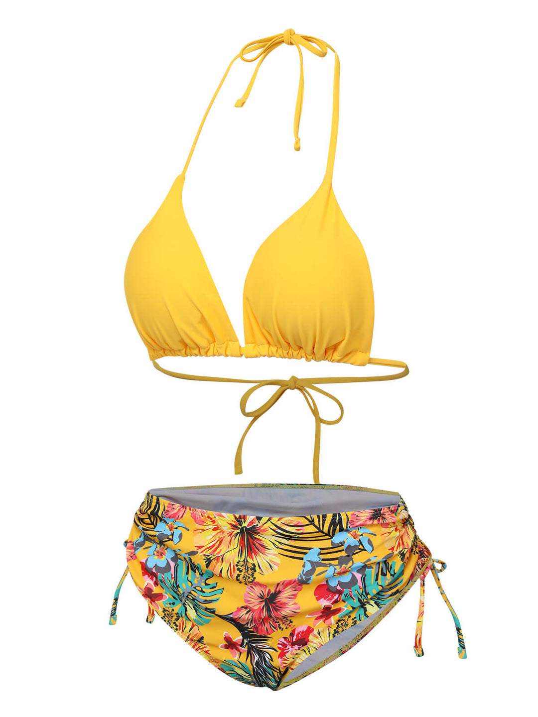 1960s Tropical Halter Bikini Set &amp; Cover-Up, vintage swimsuit, pin-up swimwear - perfect for women who love vintage and retro fashion