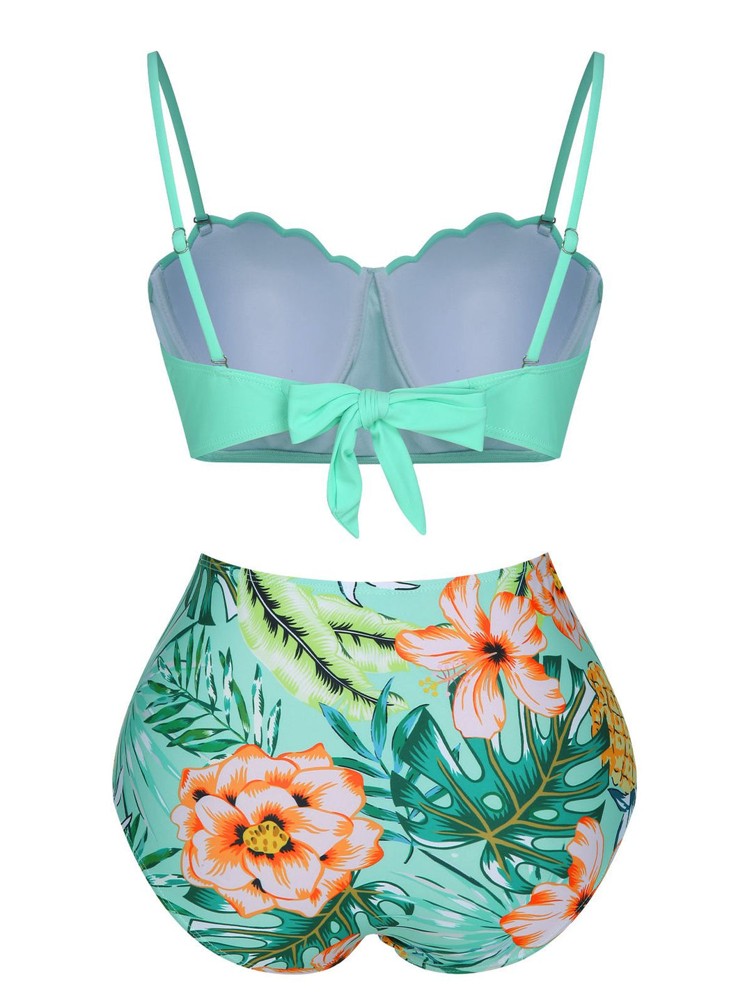 1960s Tropical Plant Back Strap Swimsuit, vintage swimsuit, pin-up swimwear - perfect for women who love vintage and retro fashion