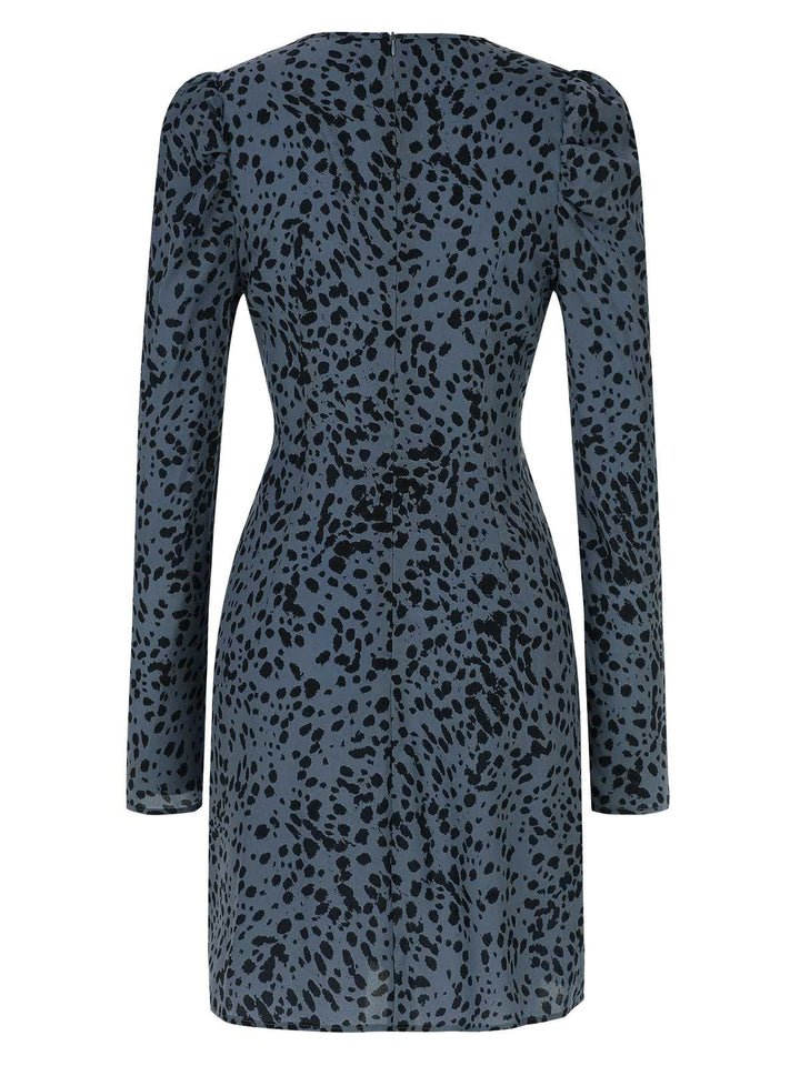 1960s V-Neck Dots Ruffle Wrap Dress, vintage dress, retro fashion - perfect for women who love vintage and retro fashion