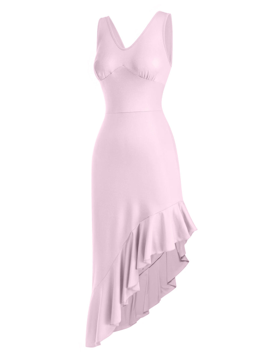 1960s VNeck Oblique Ruffled Hem | 1960s | vintage dress, retro fashion