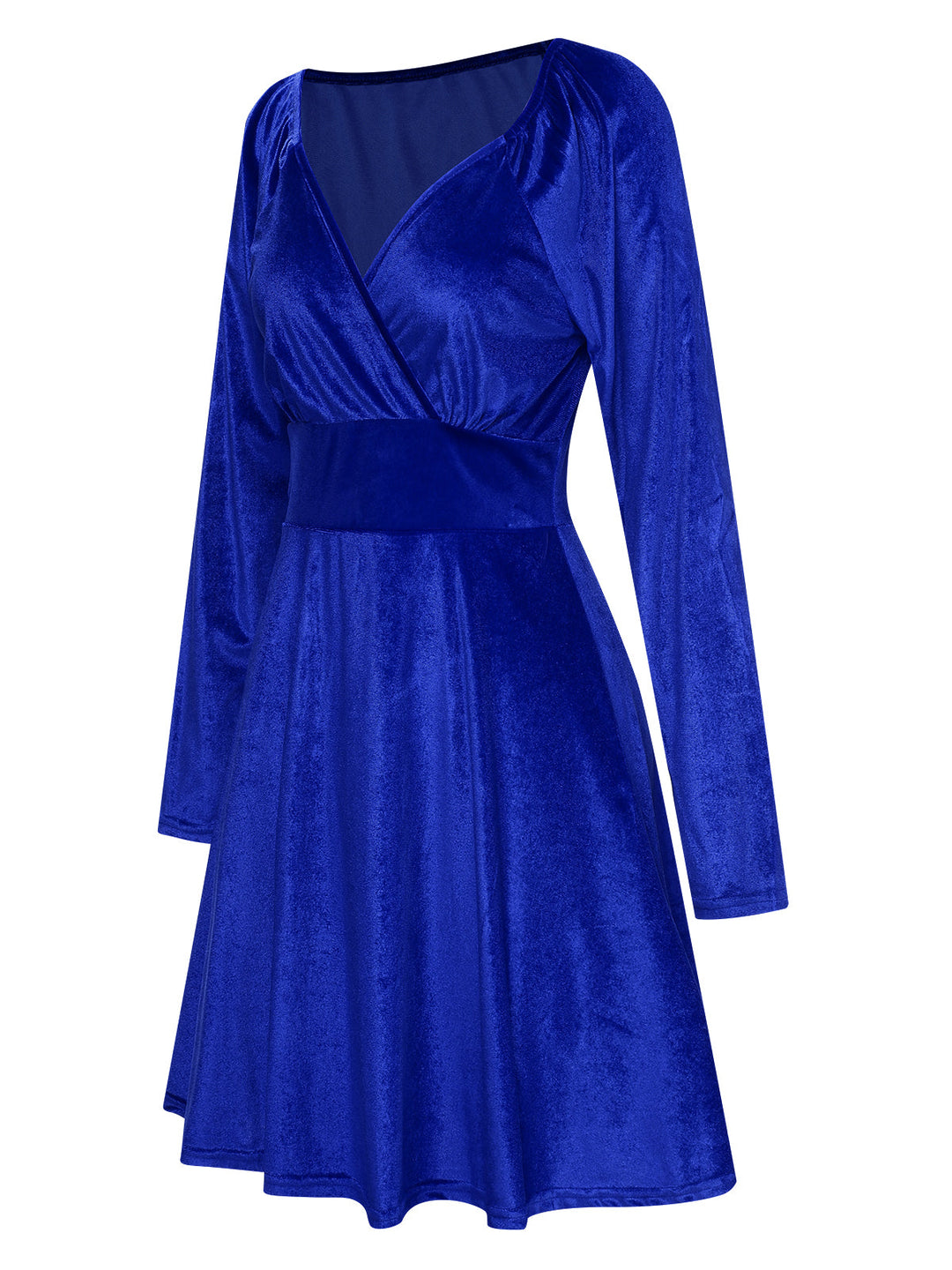 1960s V-Neck Velvet Long Sleeve A-Line Dress, vintage dress, retro fashion - perfect for women who love vintage and retro fashion