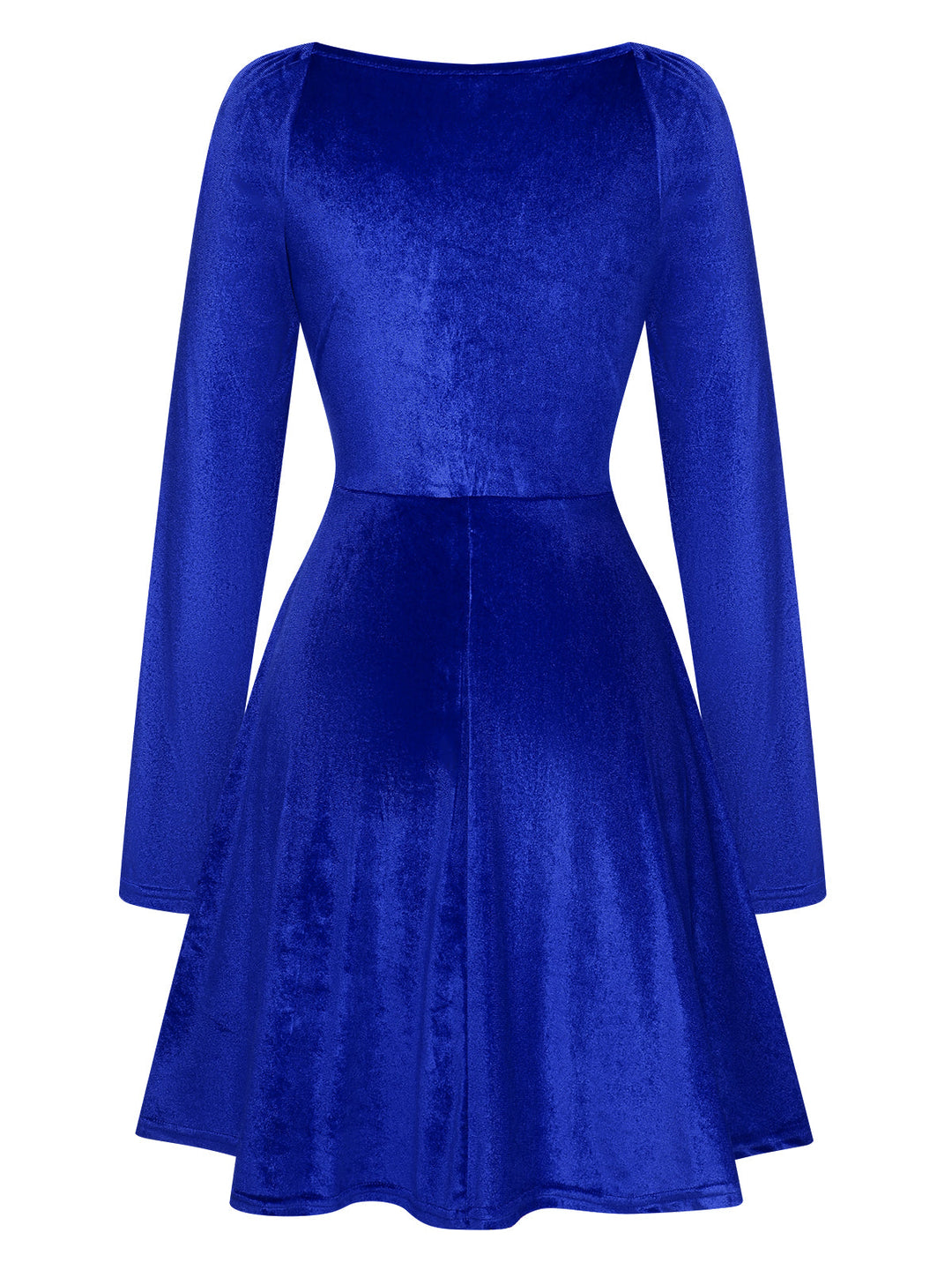 1960s V-Neck Velvet Long Sleeve A-Line Dress, vintage dress, retro fashion - perfect for women who love vintage and retro fashion