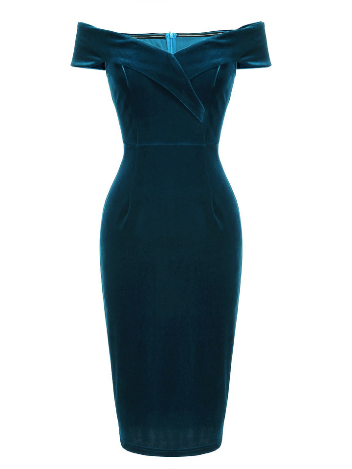 1960s Velvet Bodycon Vintage Dress — vintage elegance for the modern woman