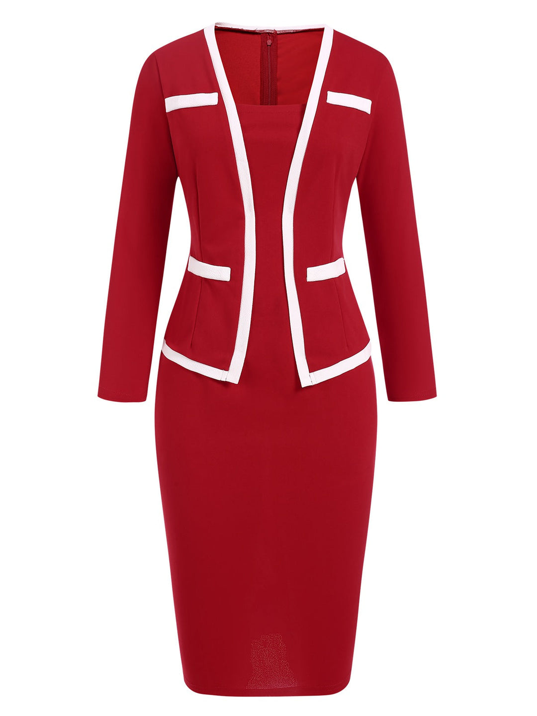 1960s Vintage Fake-Two Pieces Pencil Dress, vintage dress, retro fashion - perfect for women who love vintage and retro fashion