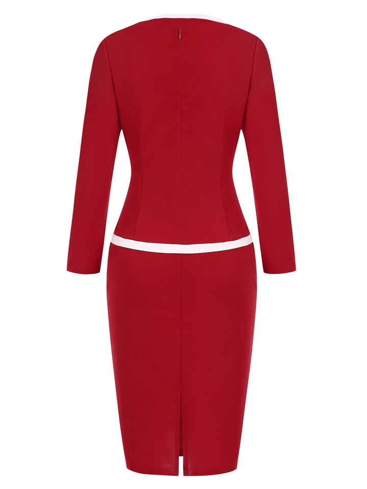 1960s Vintage Fake-Two Pieces Pencil Dress, vintage dress, retro fashion - perfect for women who love vintage and retro fashion