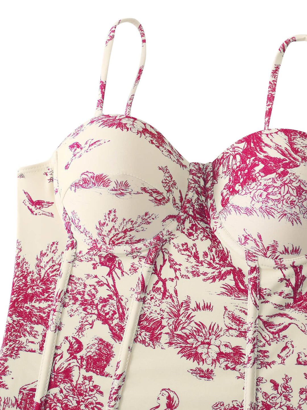 This 1960s Vintage Ink Floral Swimsuit &amp; Cover-Up carries 1960s vacation dreams in every stitch