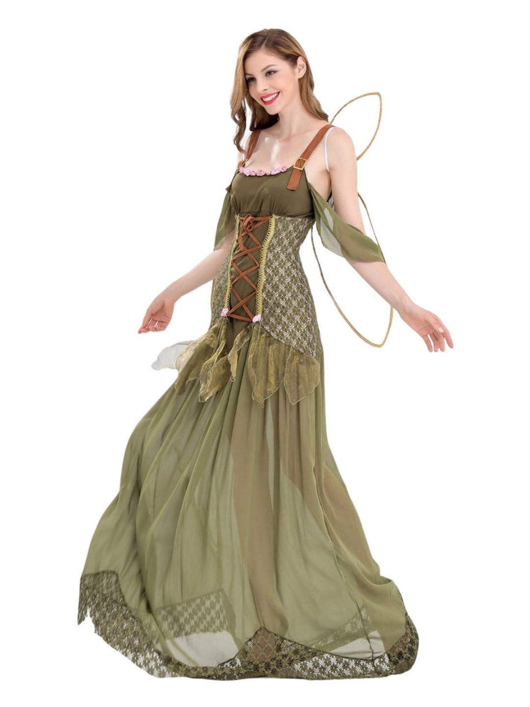 1970s Angle Flower Fairy Costume Dress With Wings - vintage dress, retro fashion