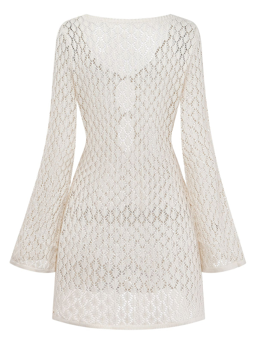 1970s Boho Crochet Hollow-Out Cover-Up - vintage fashion, retro style