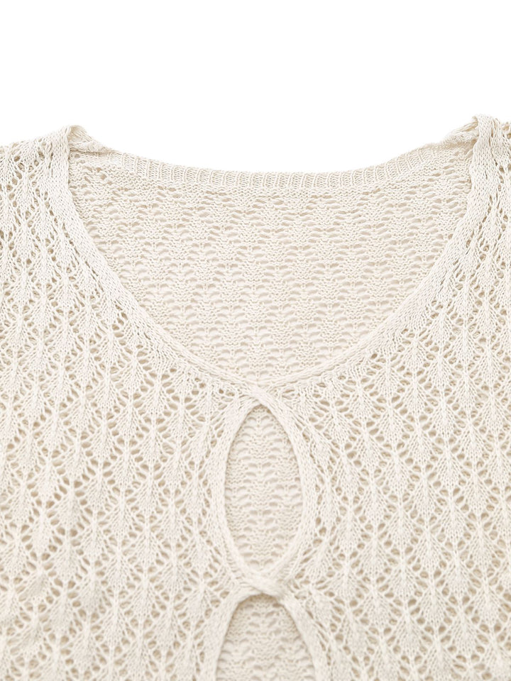 1970s Boho Crochet Hollow-Out Cover-Up - vintage fashion, retro style