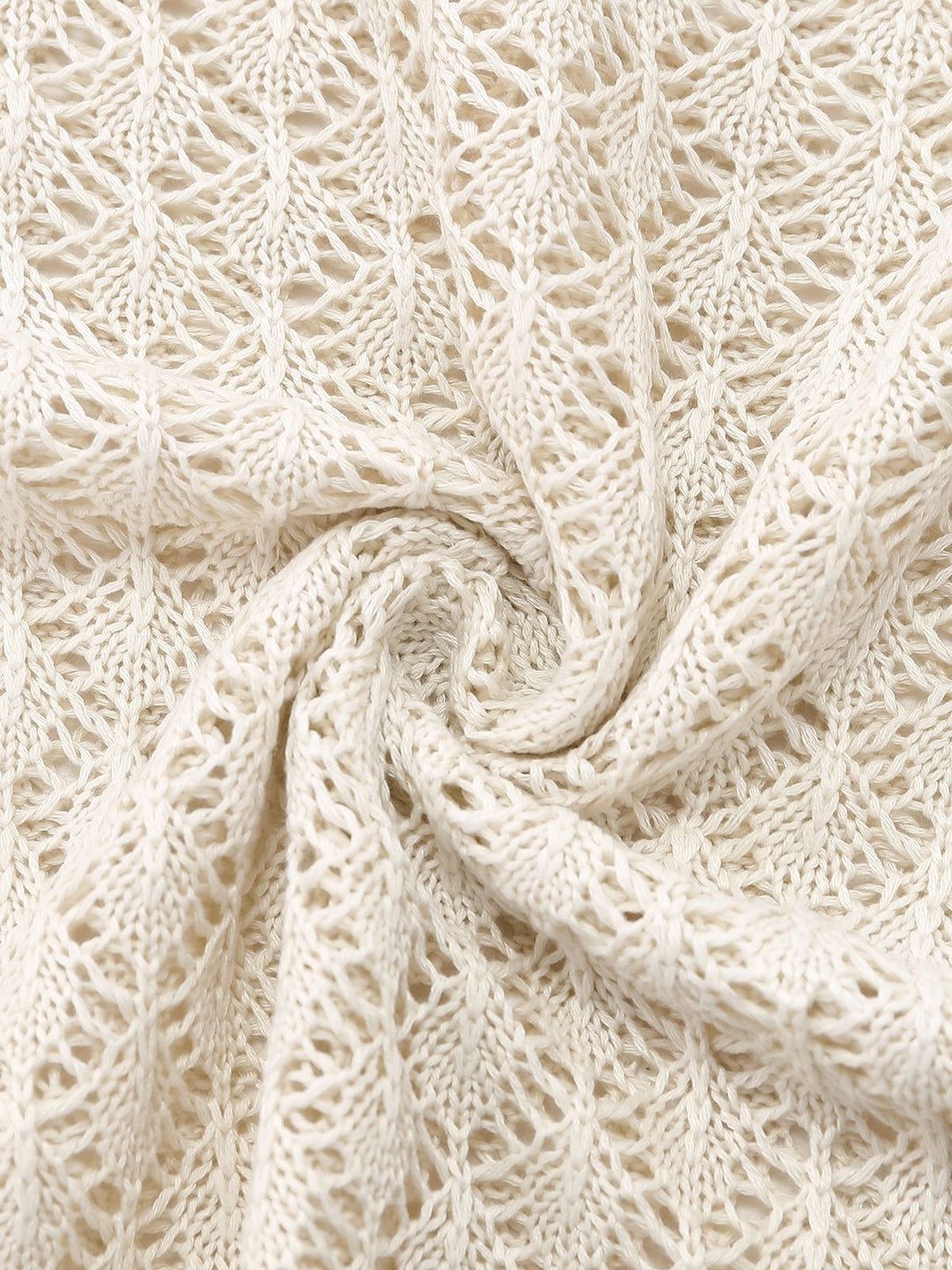 1970s Boho Crochet Hollow-Out Cover-Up - vintage fashion, retro style