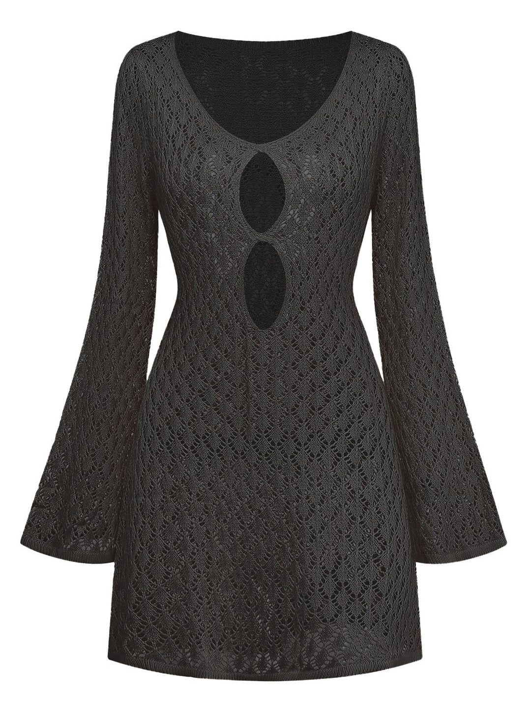1970s Boho Crochet Hollow-Out Cover-Up - vintage fashion, retro style