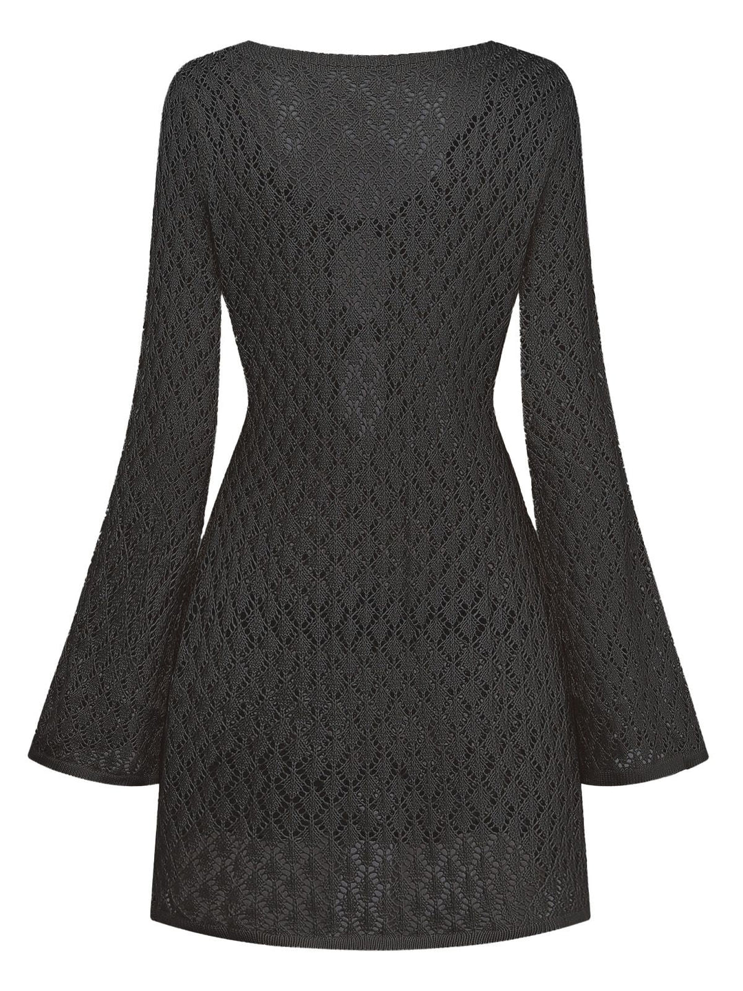 1970s Boho Crochet Hollow-Out Cover-Up - vintage fashion, retro style