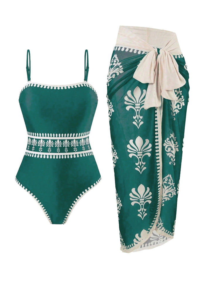 Print One Piece Set Bikini Set 6