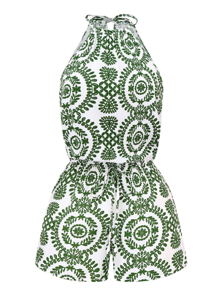 1970s Boho Irregular Print Romper - vintage jumpsuit, retro fashion