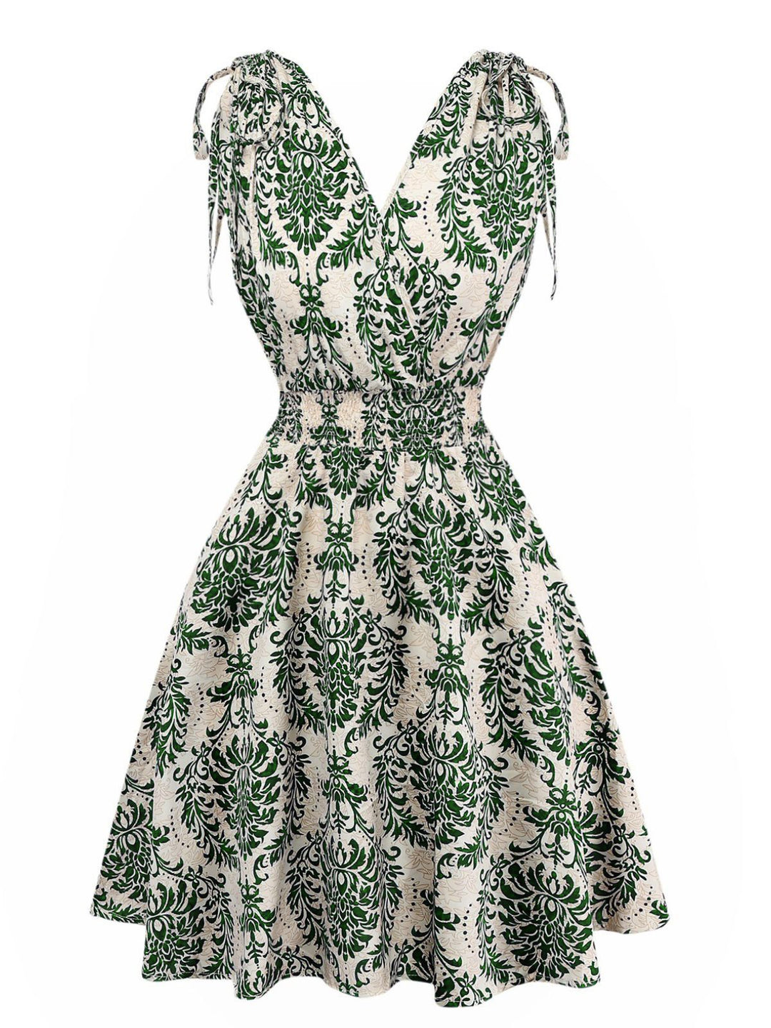 1970s Boho Style Lace-Up V-Neck Dress, vintage dress, retro fashion, lace detail - perfect for women who love vintage and retro fashion