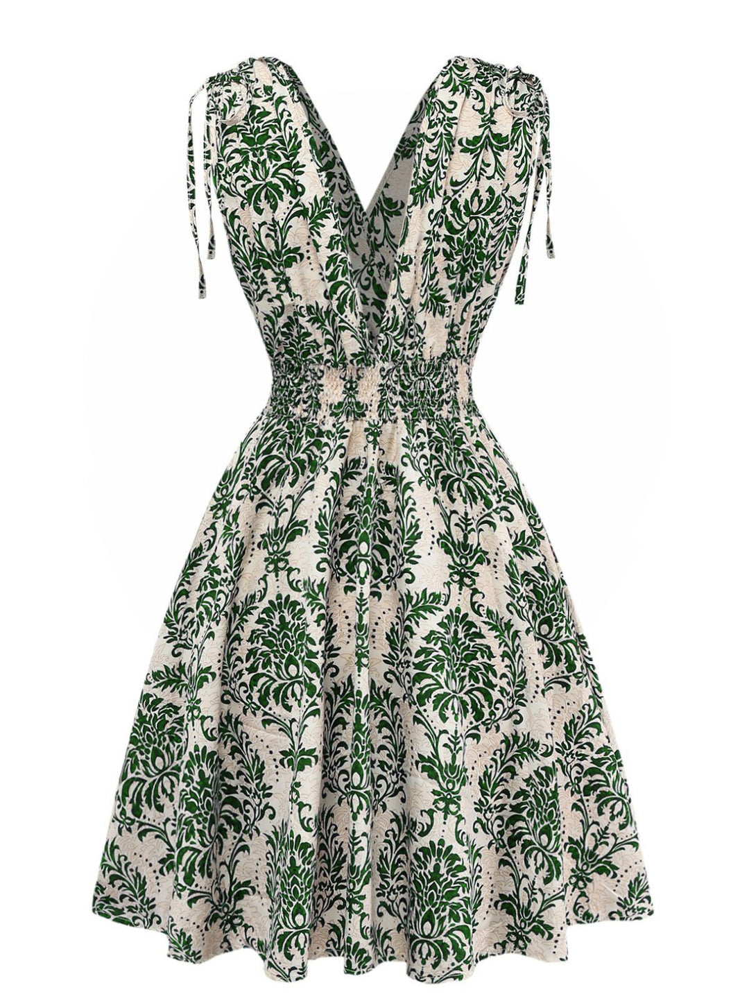 1970s Boho Style Lace-Up V-Neck Dress, vintage dress, retro fashion, lace detail - perfect for women who love vintage and retro fashion