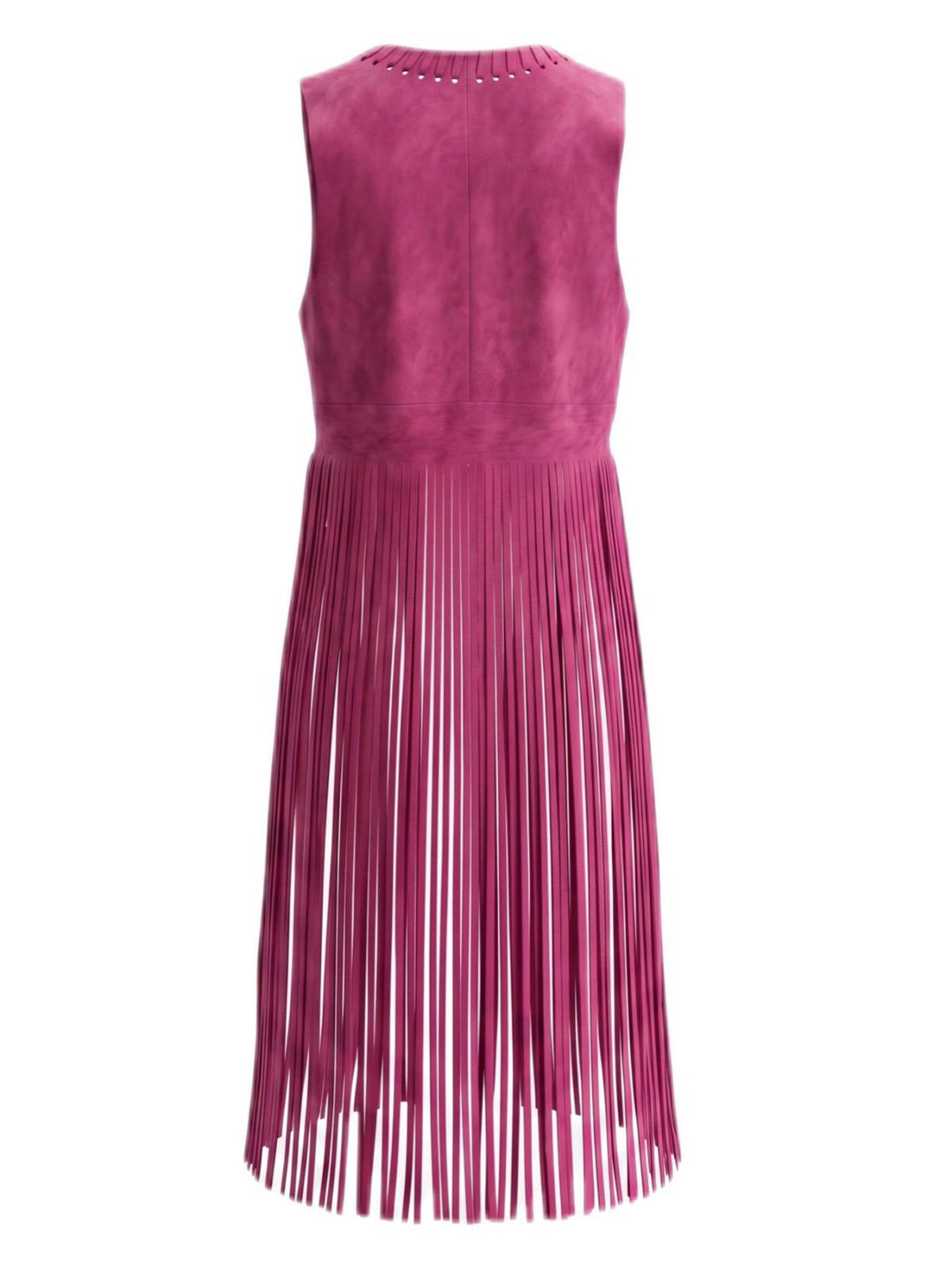 1970s Boho Western Cowgirl Faux Suede Fringe Long Vest, vintage fashion, retro style - perfect for women who love vintage and retro fashion