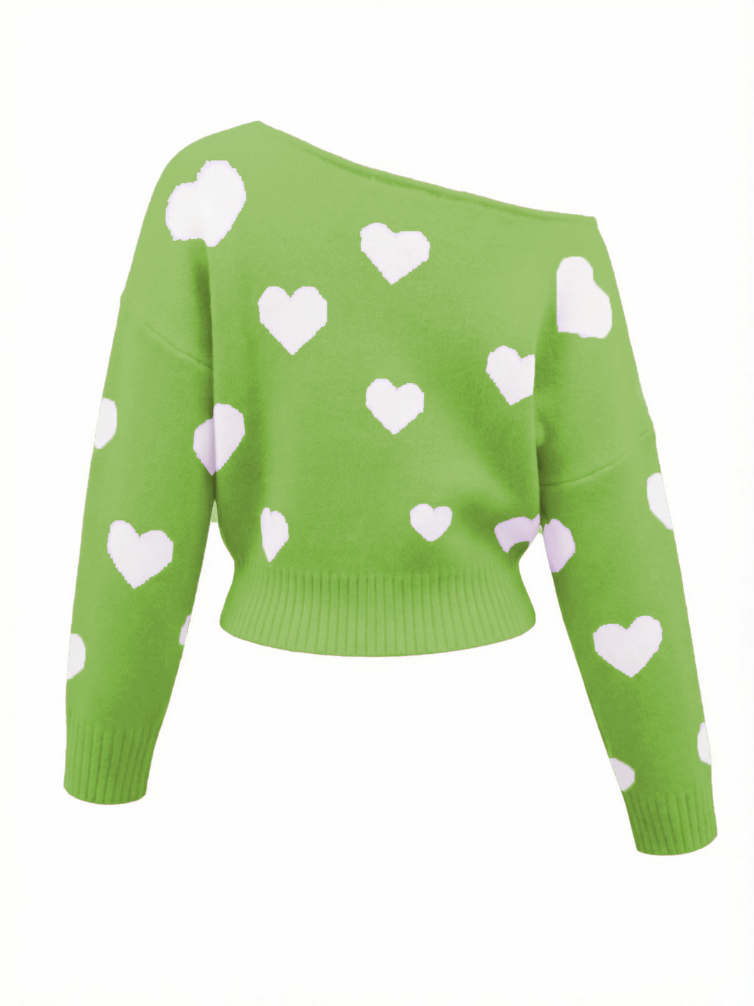 1970s Christmas Snowflake Asymmetrical Shoulder Pullover Sweater - vintage fashion, style